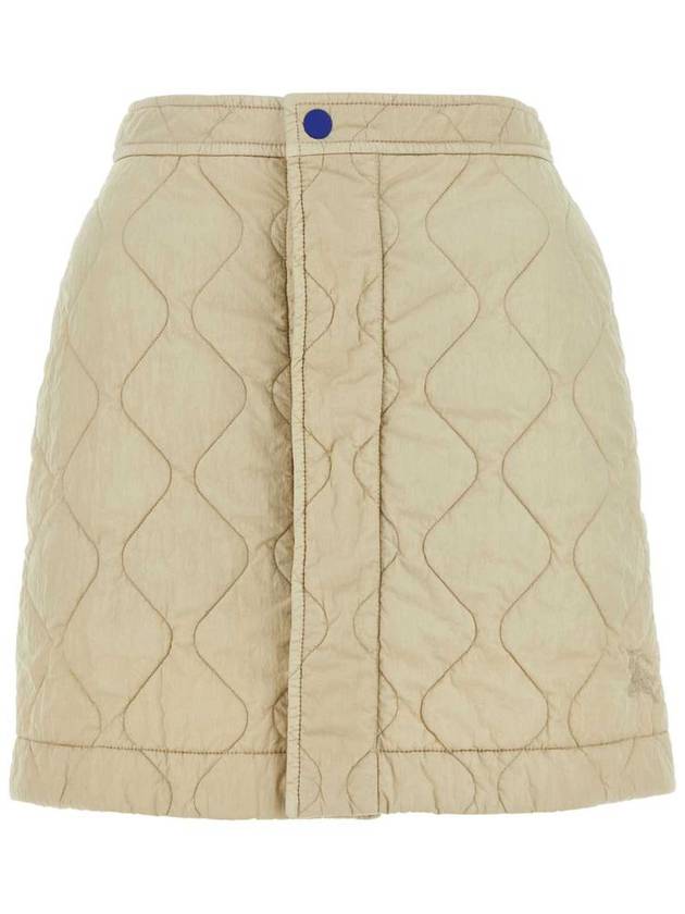 Quilted Nylon A-Line Skirt Beige - BURBERRY - BALAAN 2