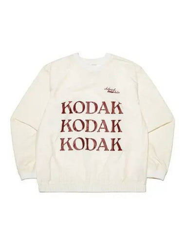 KODAK Lettering Woven Piste Sweatshirt IVORY - KODO - BALAAN 1