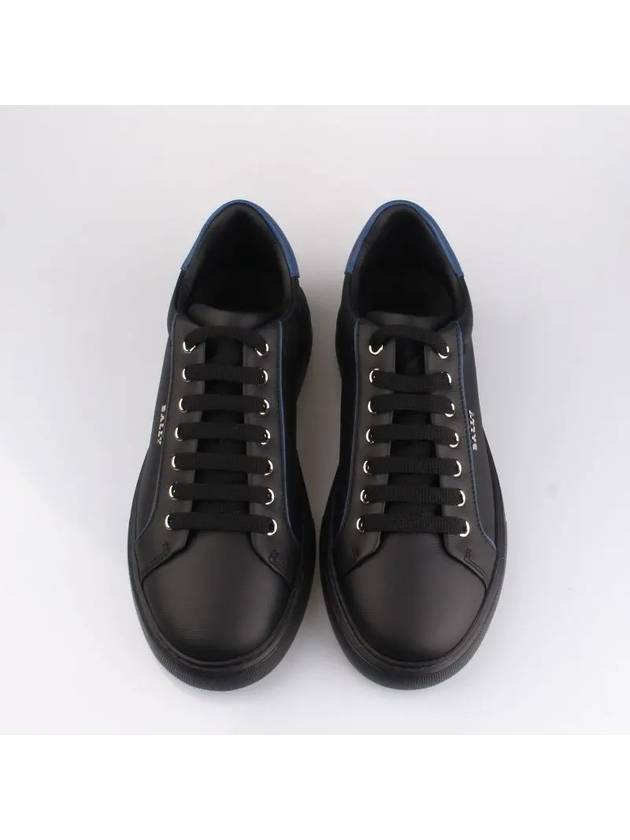 Manuel leather low-top sneakers black blue neon - BALLY - BALAAN 5