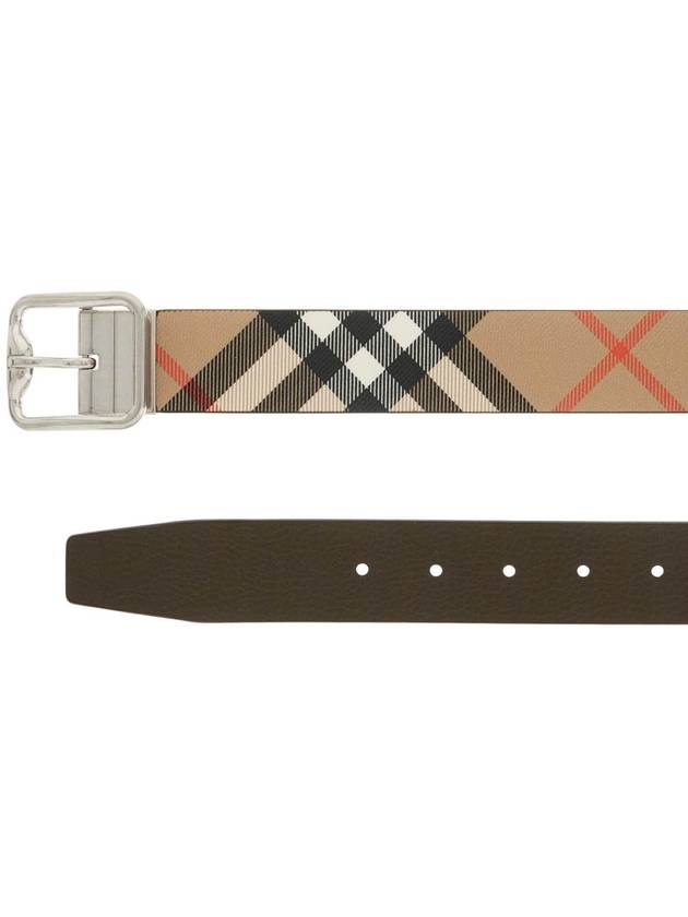 reversible b buckle check belt - BURBERRY - BALAAN 2