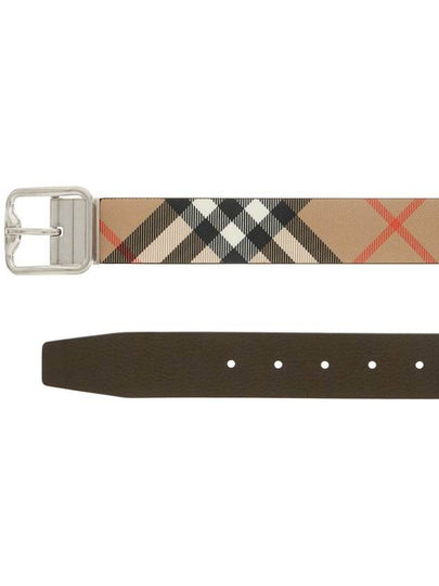 reversible b buckle check belt - BURBERRY - BALAAN 2