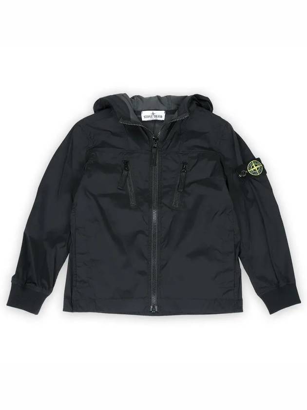 Wappen Patch Nylon Hooded Jacket Black - STONE ISLAND - BALAAN 3