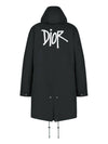 Shawn Stussy Logo Hooded Parka Navy - DIOR - BALAAN 4