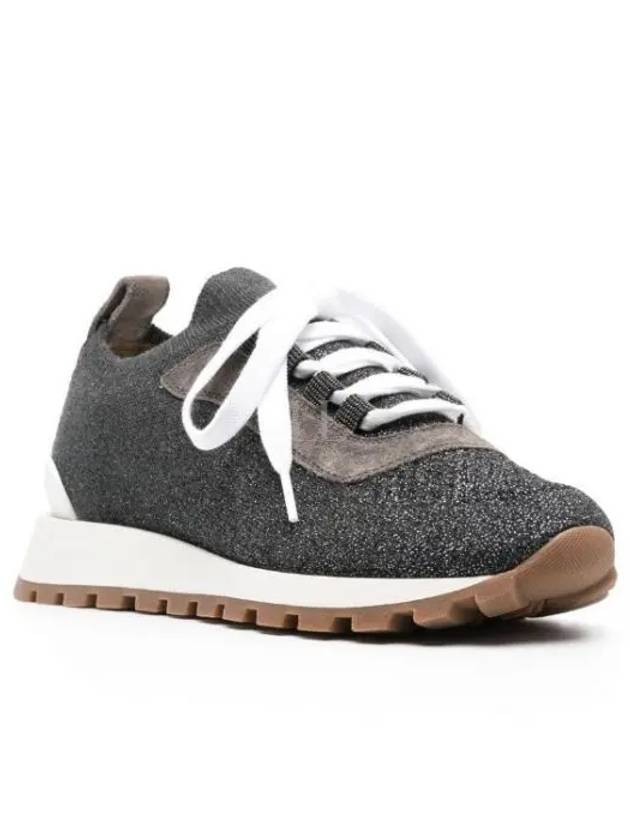 Women's Monilli Knit Low Top Sneakers Grey - BRUNELLO CUCINELLI - BALAAN 2