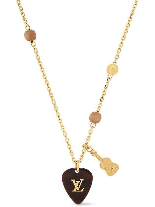 LV Picks Pendant Necklace Gold - LOUIS VUITTON - BALAAN 1