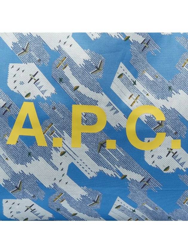 Graphic Logo Print Tote Bag Blue - A.P.C. - BALAAN 4