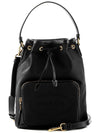 Jacquard Trim Large Bucket Bag Black - PRADA - BALAAN 2