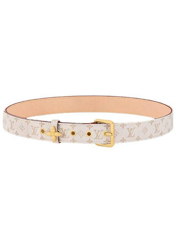 LV Flowergram Ardion 30mm Monogram Canvas Leather Belt Ivory - LOUIS VUITTON - BALAAN 1