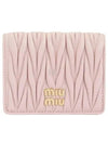 Matelasse Leather Half Wallet Alabaster Pink - MIU MIU - BALAAN 2