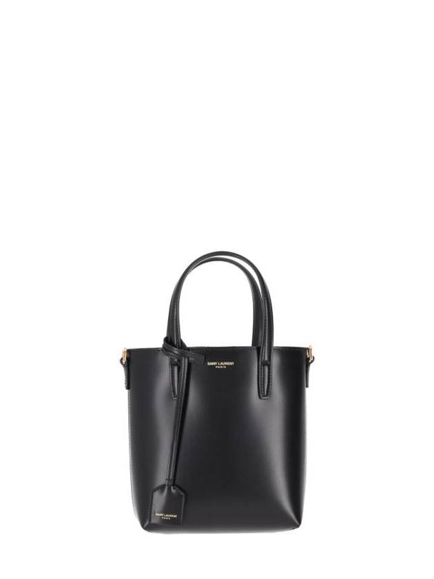 Toy Small Leather Shopping Box Tote Bag Black - SAINT LAURENT - BALAAN 2