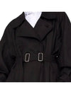 Belt Long Wool Trench Coat Black - ACNE STUDIOS - BALAAN 5