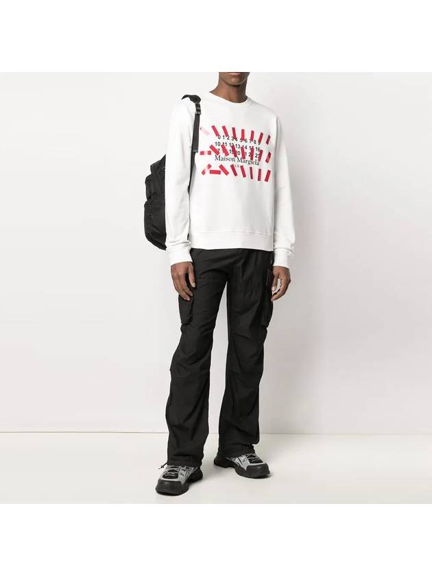 Numbering Graphic Logo Cotton Sweatshirt White - MAISON MARGIELA - BALAAN 3