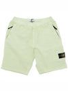 Men's OLD Treatment Logo Patch Cargo Bermuda Shorts Light Green - STONE ISLAND - BALAAN 2