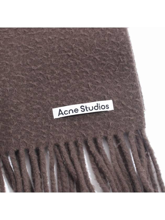 Wool Fringe Scarf Brown - ACNE STUDIOS - BALAAN 3