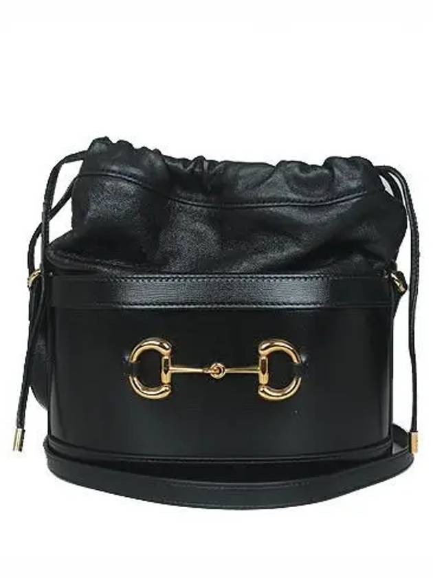 602118 Black leather 1955 Horsebit bucket shoulder bag and crossbag - GUCCI - BALAAN 2