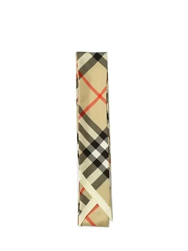 Skinny Check Silk Scarf Archive Beige - BURBERRY - BALAAN 8