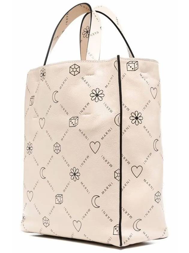 All-Over Print Museo Tote Bag Beige - MARNI - BALAAN 4