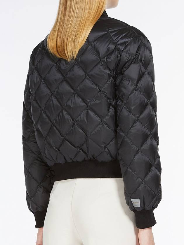 Reversible Water Repellent Bomber Jacket Black - MAX MARA - BALAAN 4