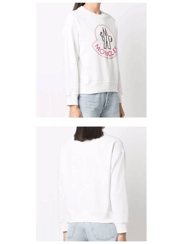 Women's Big Logo Sweatshirt White - MONCLER - BALAAN 6