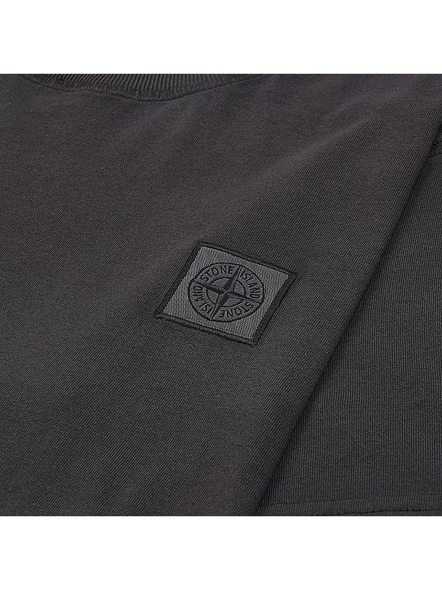 Organic Cotton Short Sleeve T-Shirt Dark Grey - STONE ISLAND - BALAAN 5