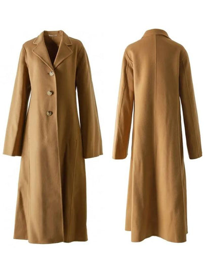 A-Line Cashmere Wool Single Coat Camel - ACNE STUDIOS - BALAAN 2