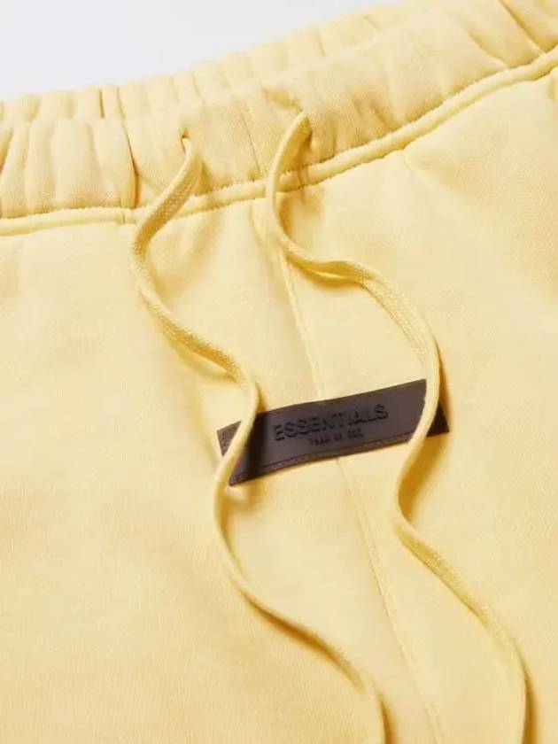 Fear of God Essentials Logo Applique Wide Leg Shorts Yellow - FEAR OF GOD ESSENTIALS - BALAAN 4