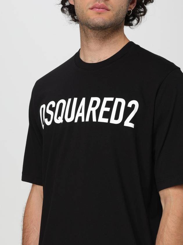 T-shirt di cotone Dsquared2 con logo - DSQUARED2 - BALAAN 3