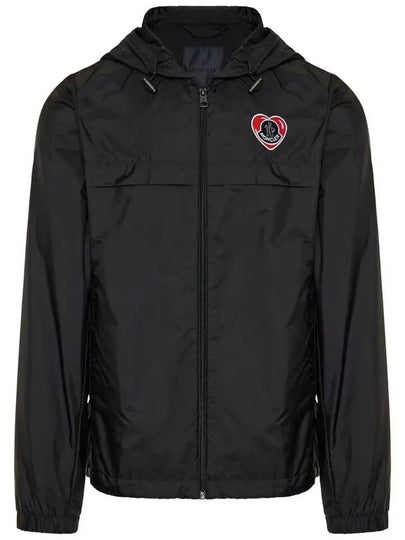 DIANI Heart Embroidery Windbreaker Jacket Black 1A000 74 53A5E 999 - MONCLER - BALAAN 2