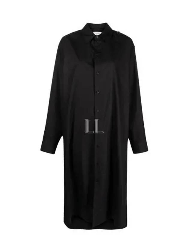 Women's Shirt Midi Dress Black - LEMAIRE - BALAAN 2