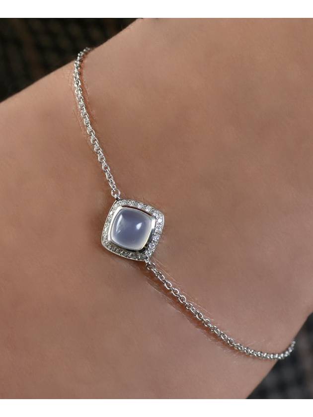 18K white gold diamond chalcedony bracelet Pan de Sucre Collection - FRED - BALAAN 1