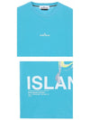 Marble Back Logo Short Sleeve T-Shirt Sky Blue - STONE ISLAND - BALAAN 6