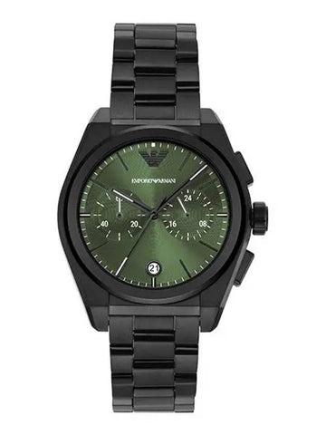 Men's Federico Chronograph Metal Watch Silver Black - EMPORIO ARMANI - BALAAN 1