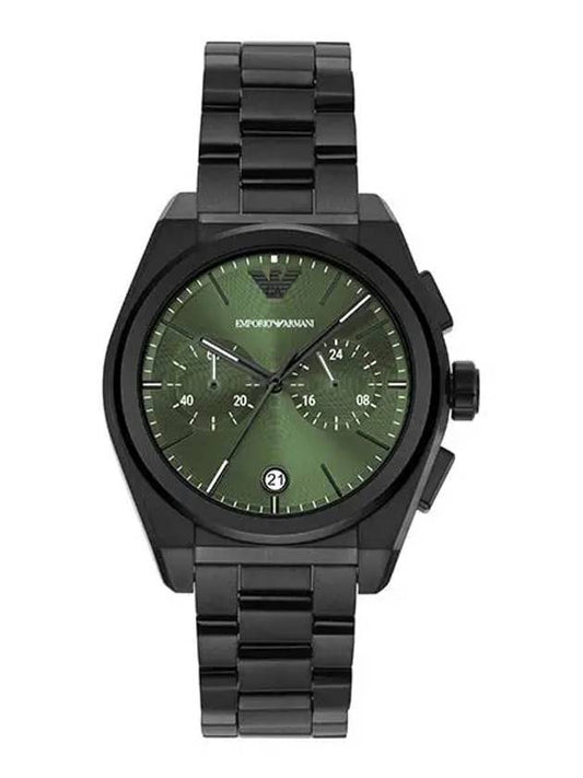 Men's Federico Chronograph Metal Watch Silver Black - EMPORIO ARMANI - BALAAN 2