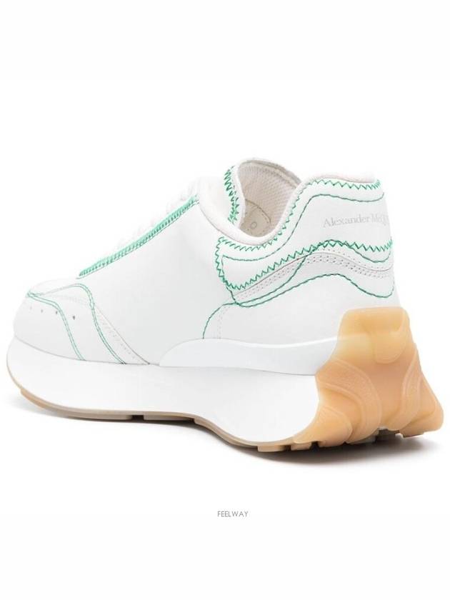 Sprint Runner Low Top Sneakers White Green - ALEXANDER MCQUEEN - BALAAN 5