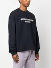 Marina Oversized Cotton Sweatshirt Navy - STONE ISLAND - BALAAN 4