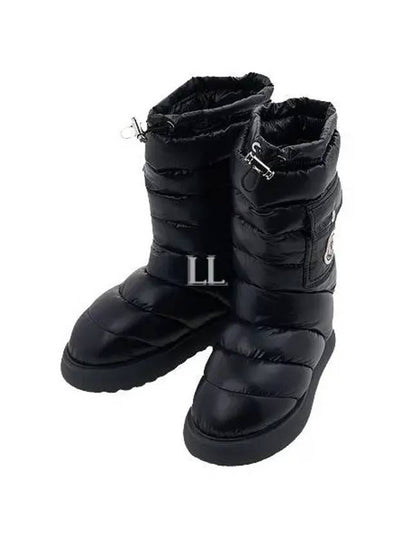 Logo Padded Winter Boots Black - MONCLER - BALAAN 2