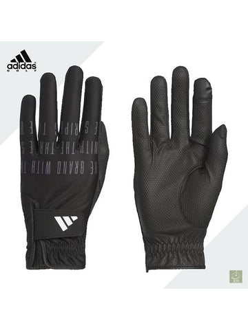 Adidas Warm Gloves Men s Winter Golf 2024 Both Hands Synthetic Leather Black IS6544 - ADIDAS GOLF - BALAAN 1