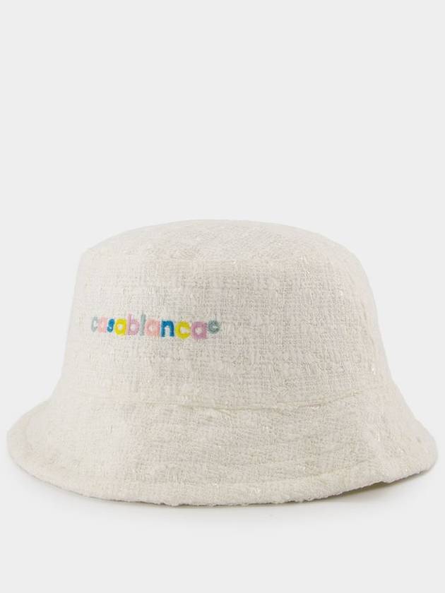 Bucket Hat - Casablanca - Cotton - Off White - CASABLANCA - BALAAN 1