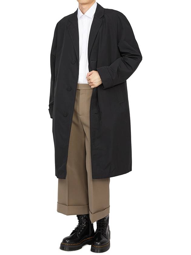 cotton poplin single coat black - GUCCI - BALAAN.