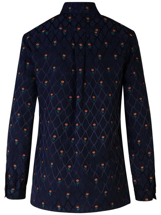 Etro Blue Silk Blend Shirt - ETRO - BALAAN 3