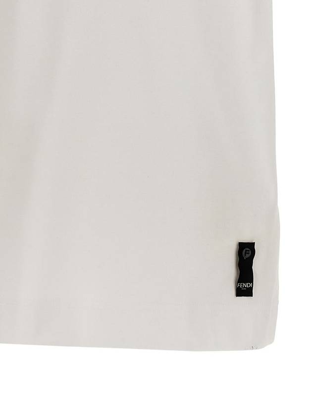 O'Lock Patch Pocket Cotton Short Sleeve T-Shirt White - FENDI - BALAAN 5