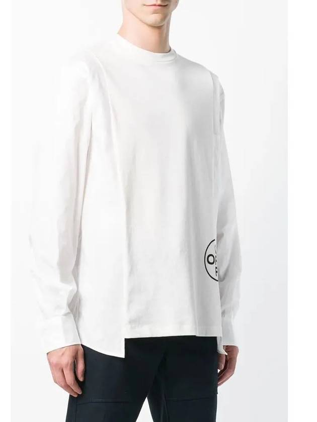 Logo Back Arrow Print Long Sleeve T-Shirt Ivory - OFF WHITE - BALAAN 3