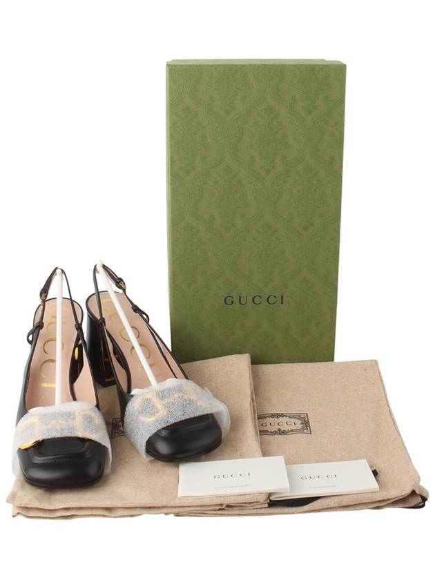 643892 Horsebit mid heel slingback pumps size 36 34285Y - GUCCI - BALAAN 8