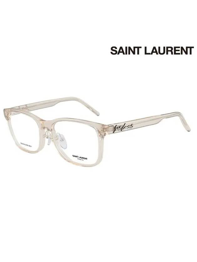 Eyewear Square Acetate Eyeglasses Beige - SAINT LAURENT - BALAAN 2