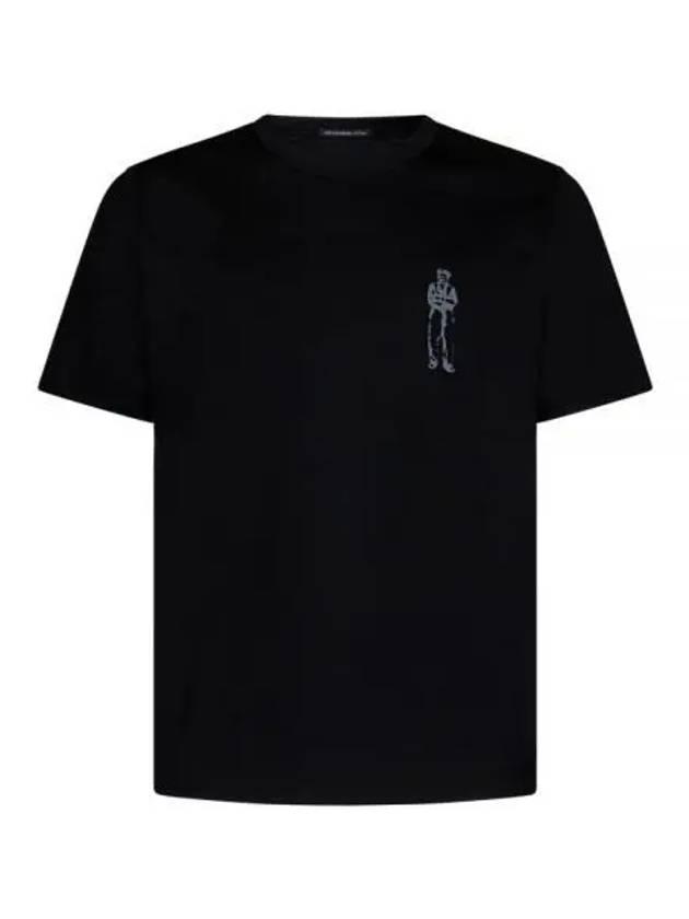 Graphic Logo Short Sleeve T-Shirt Black - CP COMPANY - BALAAN 2