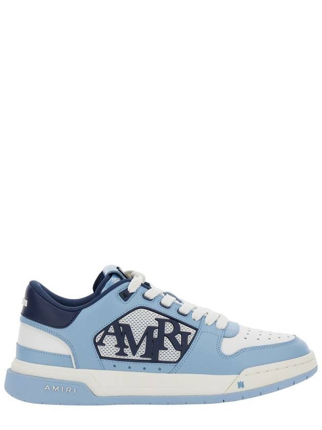 Light Blue Low Top Sneakers With Contrasting Logo Lettering In Cotton Man - AMIRI - BALAAN 1