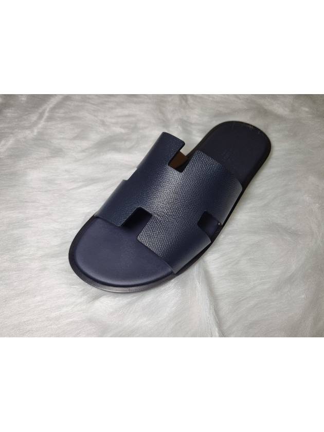 Izmir Leather Slippers Marine Brown - HERMES - BALAAN 4