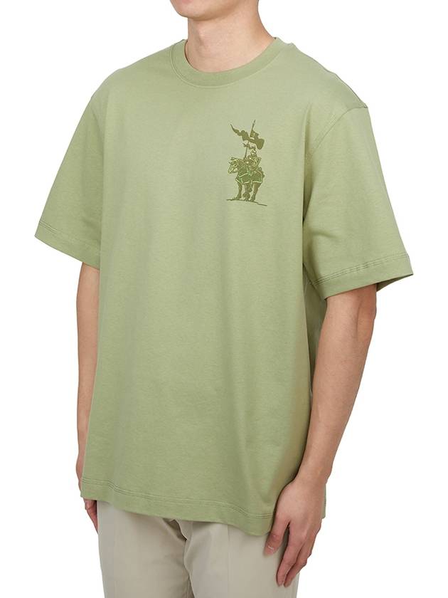 EKD Cotton Short Sleeve T-Shirt Sage Green - BURBERRY - BALAAN 3