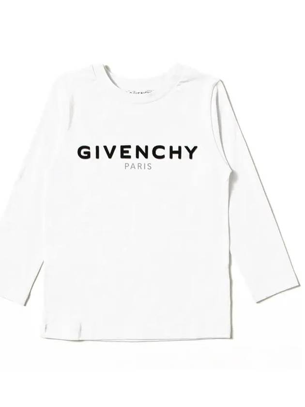 Kids Logo Print T Shirt White H25282 10B - GIVENCHY - BALAAN 2