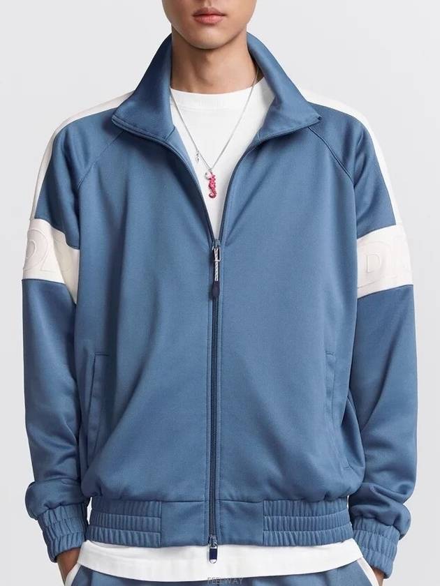 Track Zip Up Jacket Blue - DIOR - BALAAN 2